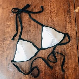 Triangle Swimwear White / Black Adjustable Top